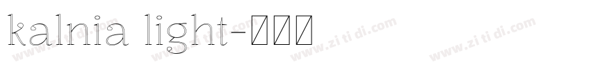 kalnia light字体转换